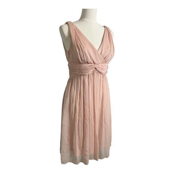 Adrianna Papell Pink Gathered Cocktail Dress Party Semi Formal Evening 8 - Picture 4 of 8